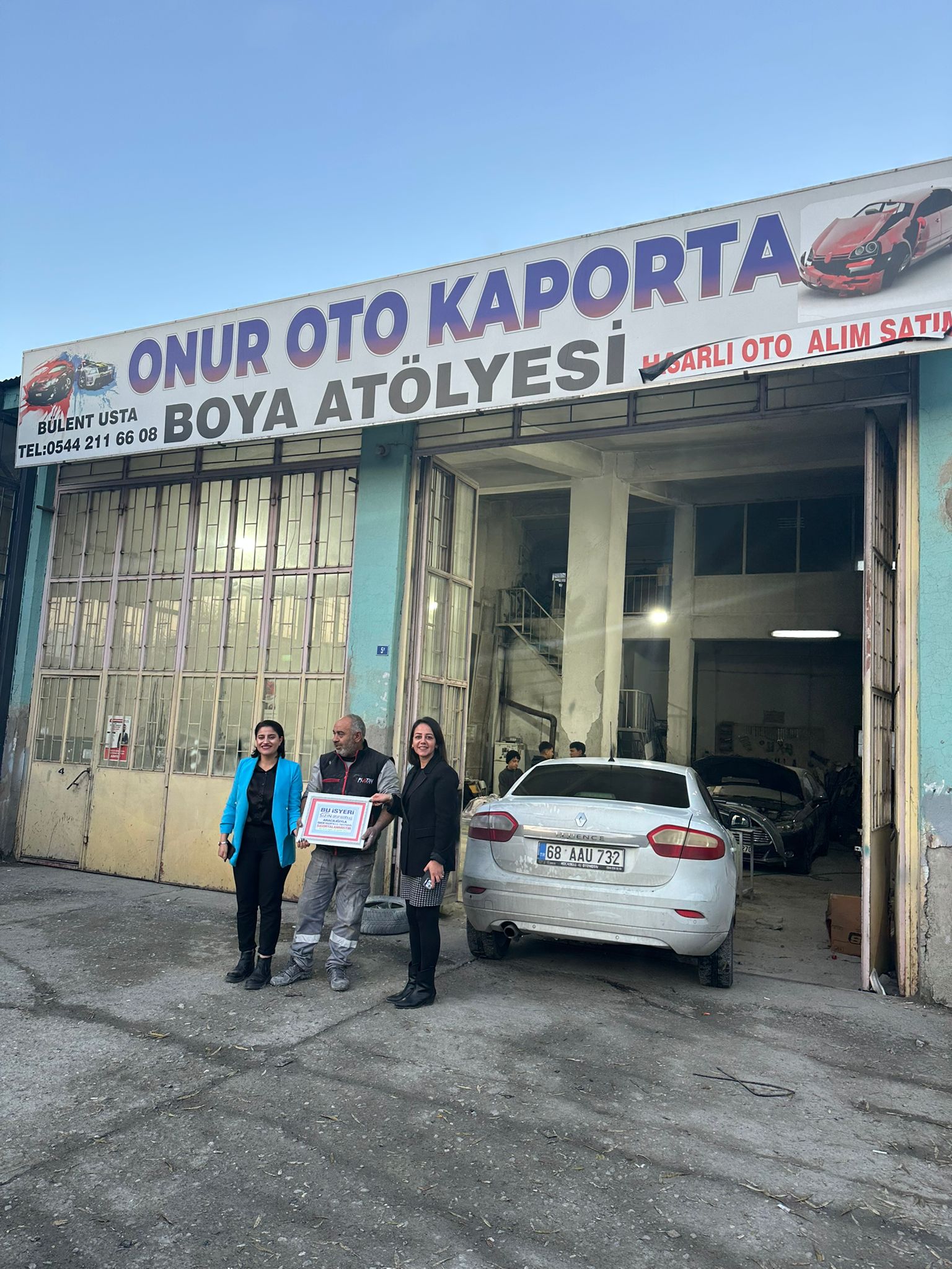 ONUR OTO KAPORTA YA TEŞEKKÜR EDERİZ,